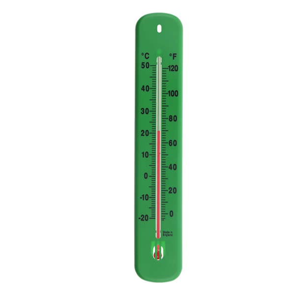 Green 215mm Plastic Wall Thermometer Thermometer World