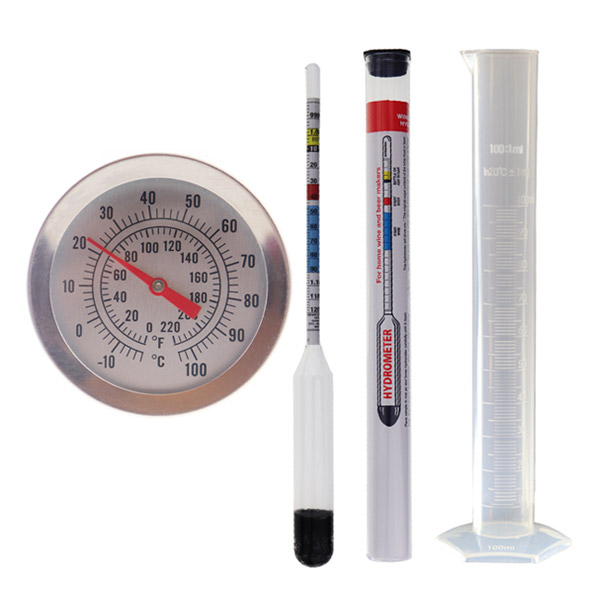 Home Brew Dial Thermometer Hydrometer Trial Jar Thermometer World