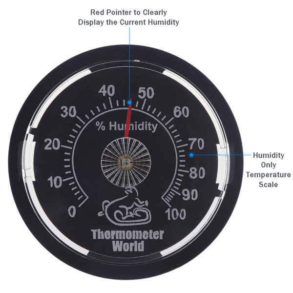 Dial Reptile Tank Hygrometer Thermometer World