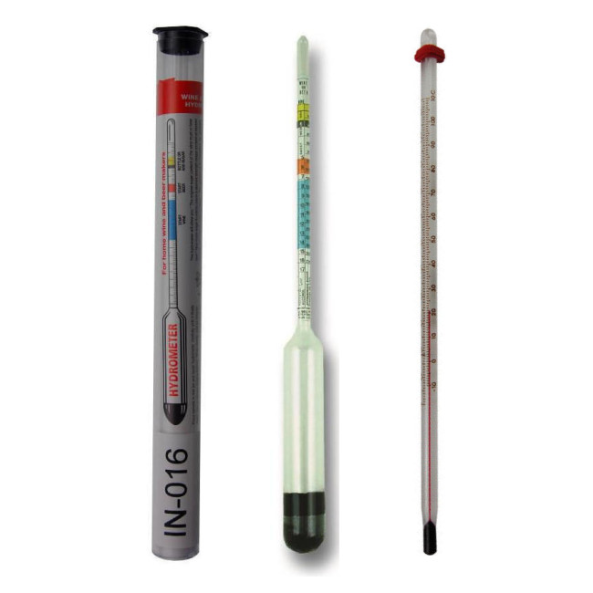 Home Brew Hydrometer & 215mm Thermometer Thermometer World