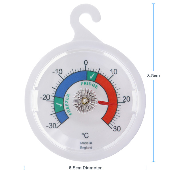 Dial Fridge Freezer Thermometer by Thermometer World Dimensions
