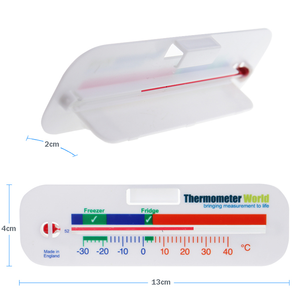 Horizontal Fridge Freezer Thermometer Dimensions
