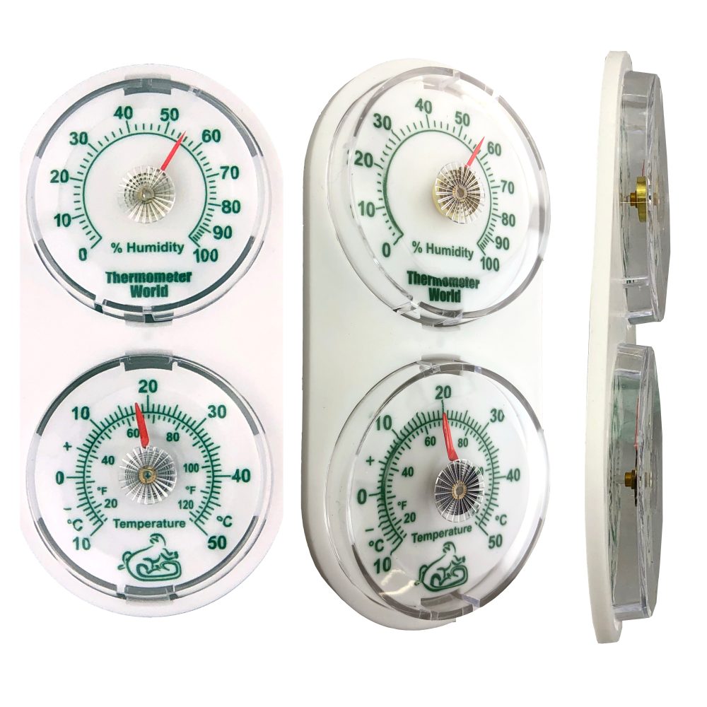 Reptile Tank Thermometer and Humidity Meter - Angles