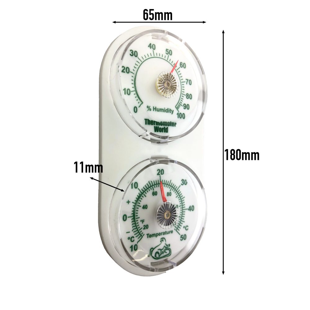 Reptile Tank Thermometer and Humidity Meter - Dimensions