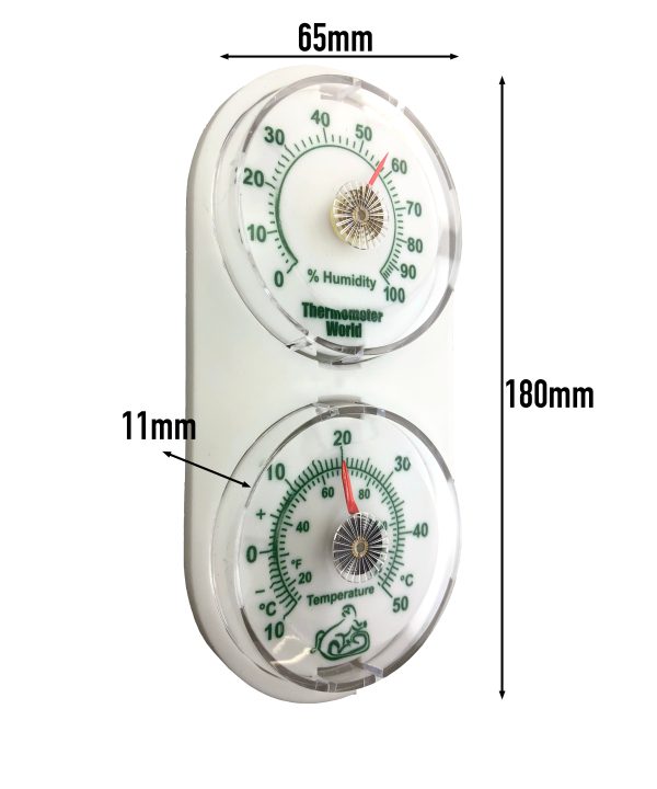 Reptile Tank Thermometer and Humidity Meter - Dimensions