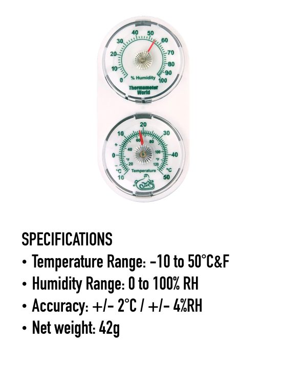 Reptile Tank Thermometer and Humidity Meter - Specification