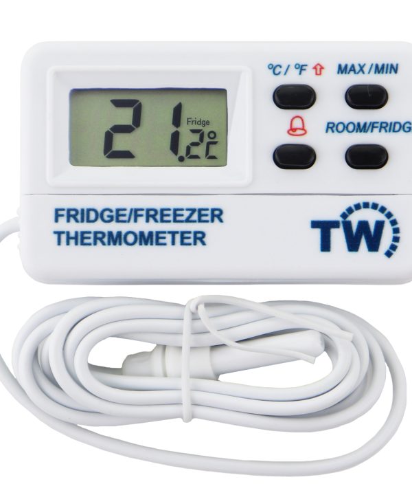 Digital Fridge Freezer Thermometer With External Probe Cable