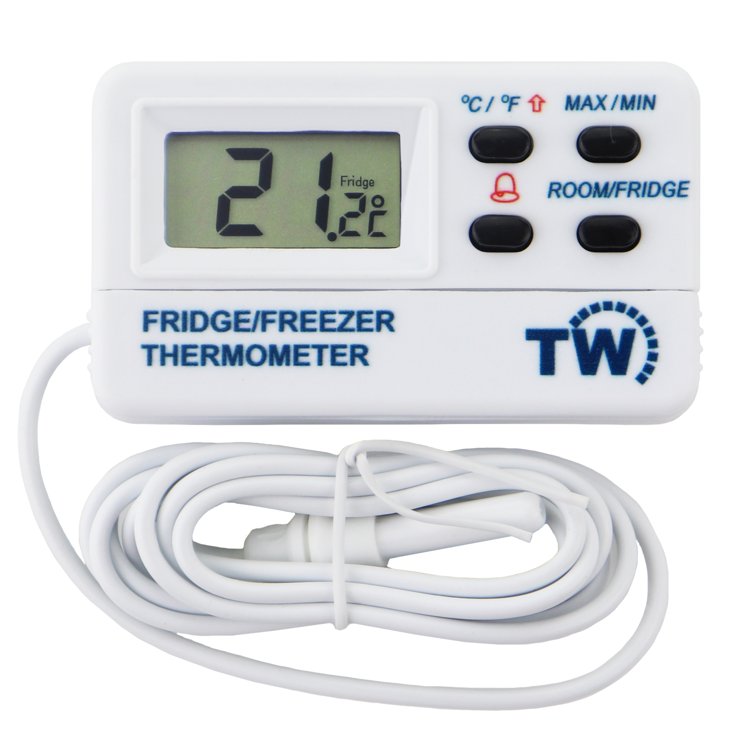 Thermometer World Fridge Thermometer or Freezer Thermometer Digital With  Warning Alarm and Max Min Feature 1.2m Cable