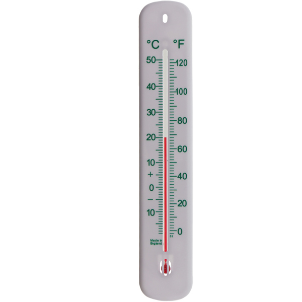 215mm long Plastic Wall Thermometer by Thermometer World Next Day Delivery UK Thermometers