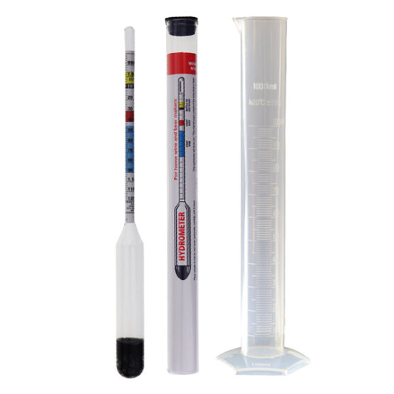 Home Brew Hydrometer & 100ml Trial/Sample Jar Thermometer World