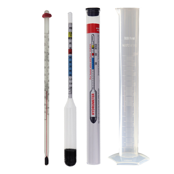 Home Brew Hydrometer, Thermometer & 100ml Trial Jar - Thermometer World