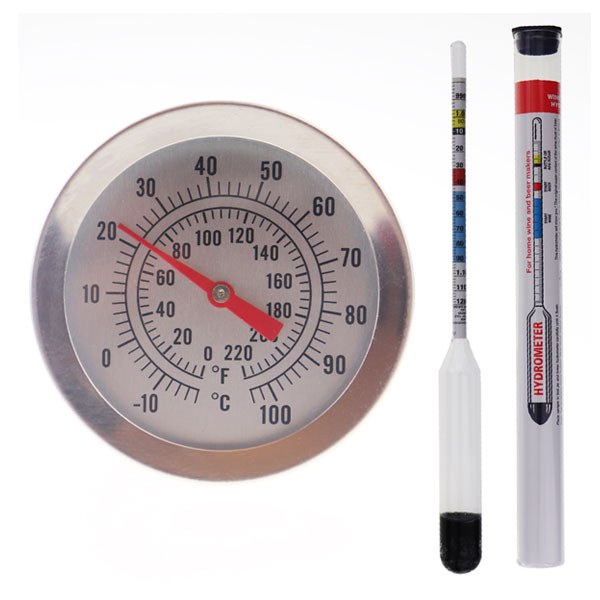 Home Brew Dial Thermometer & Alcohol Hydrometer Thermometer World