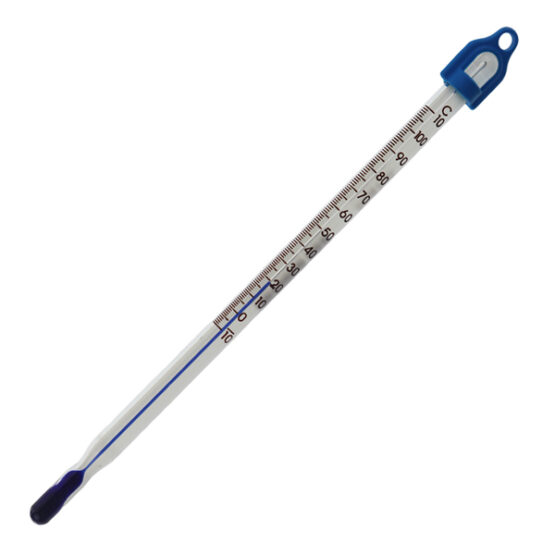 155mm Blue Spirit Laboratory Thermometer 10 to +110 Temp. Range