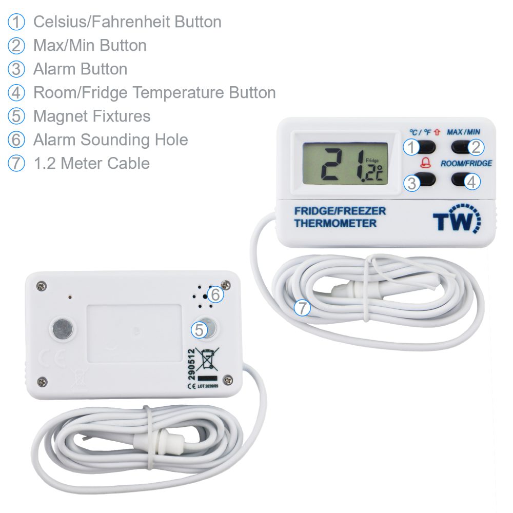 Digital Fridge Freezer Thermometer Spec