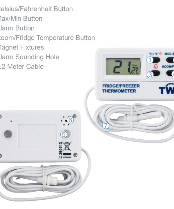 Digital Fridge Freezer Thermometer Spec