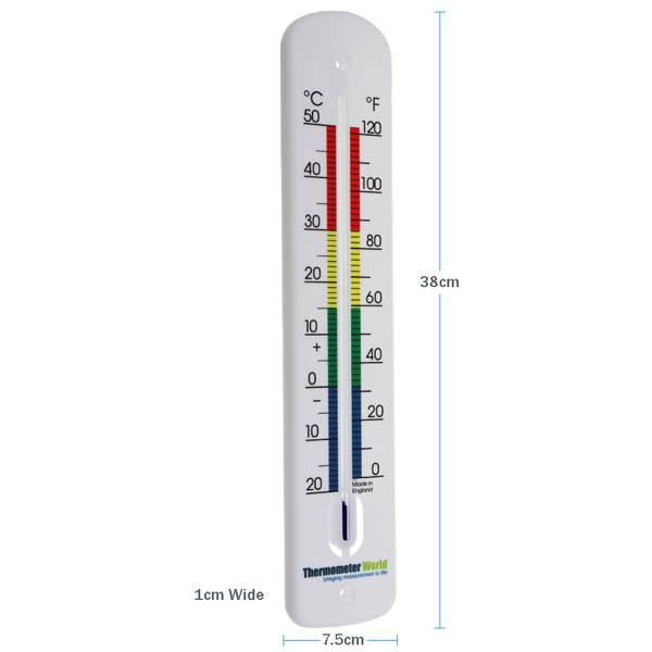 Large Indoor or Outdoor Thermometer Dimensions