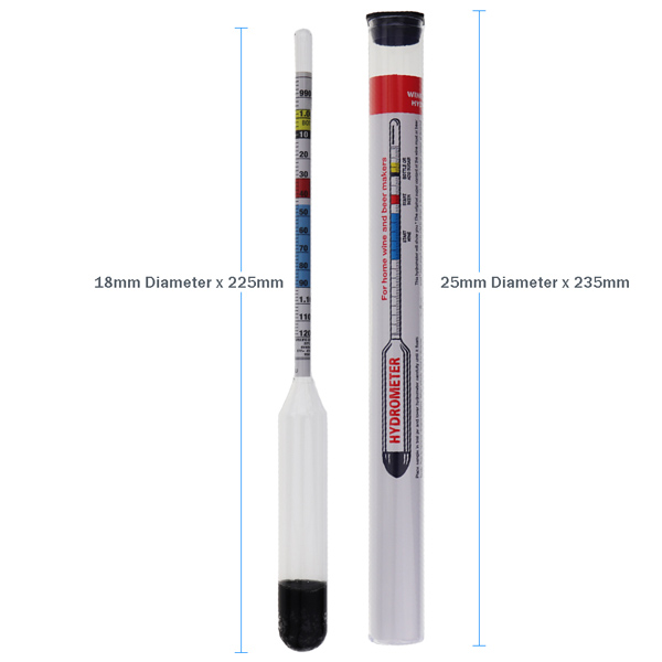 Home Brewing Hydrometer Product Dimensions