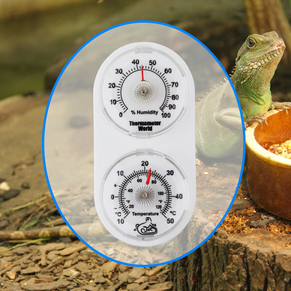 Twin Reptile Tank Thermometer Hygrometer Thermometer World