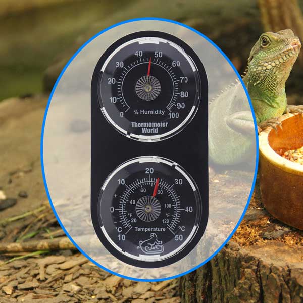 Twin Reptile Tank Thermometer Hygrometer Thermometer World
