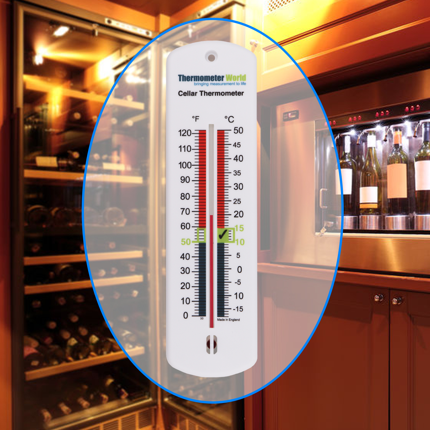 Wine Thermometer - Wine Cellar Thermometer - Thermometer World