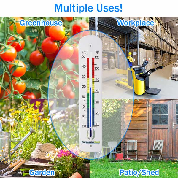 Large Indoor or Outdoor Thermometer Uses
