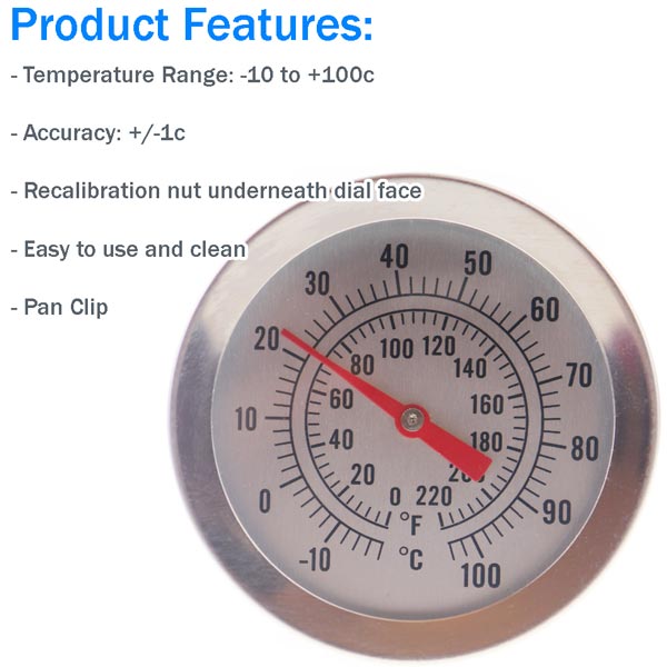 Home Brew Dial Thermometer, Hydrometer & Trial Jar Brewing Kit