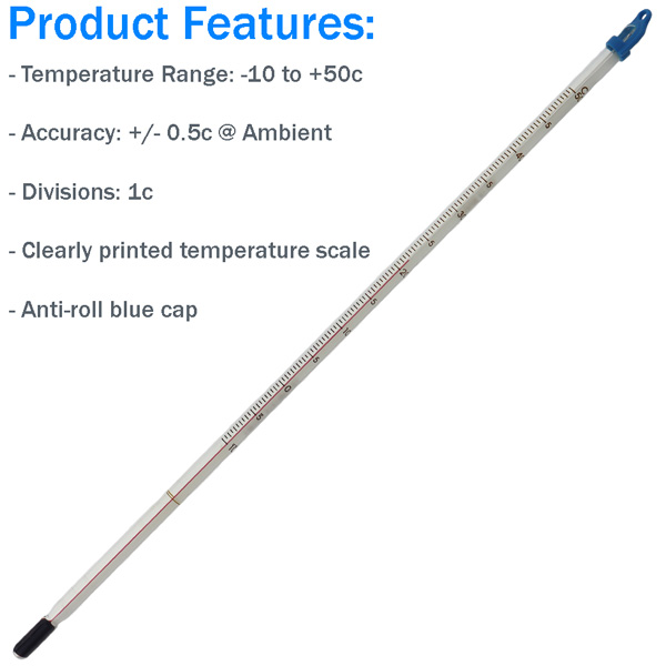 Glass Laboratory Thermometer Features