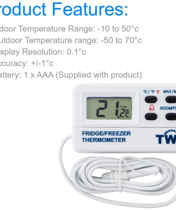 Digital Fridge Freezer Thermometer Features