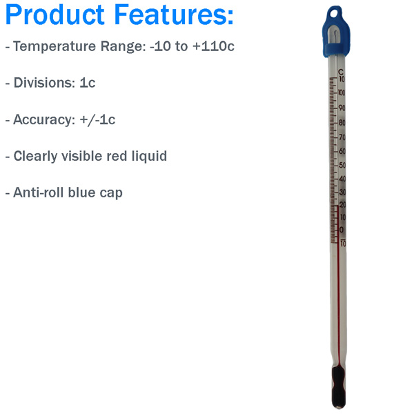 Glass Laboratory Thermometer Features