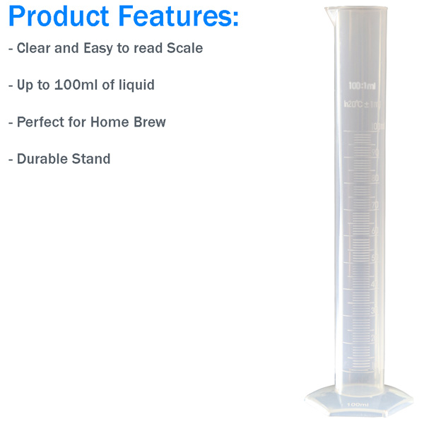 Home Brew Hydrometer Jar Features