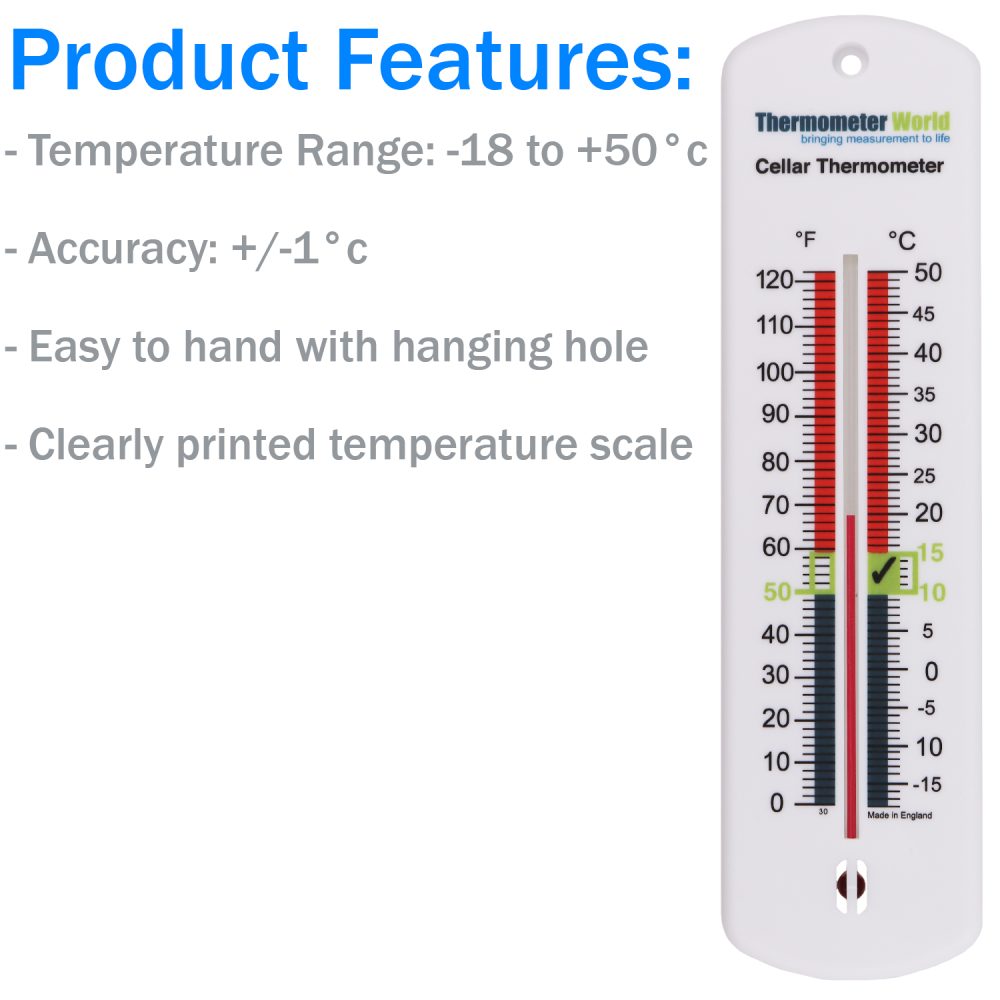 Cellar Thermometer Features