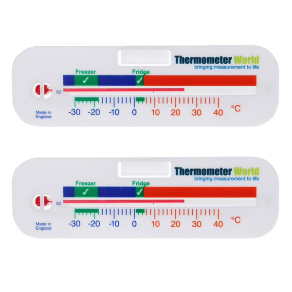 Twin Pack - Fridge Freezer Thermometers by Thermometer World UK Next Day Delivery Thermometers
