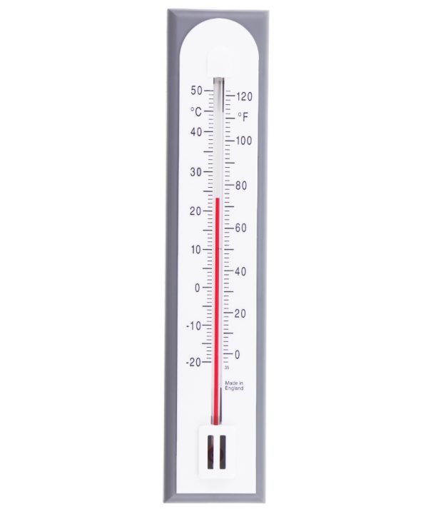 Two Piece Room Temperature Thermometer - Grey