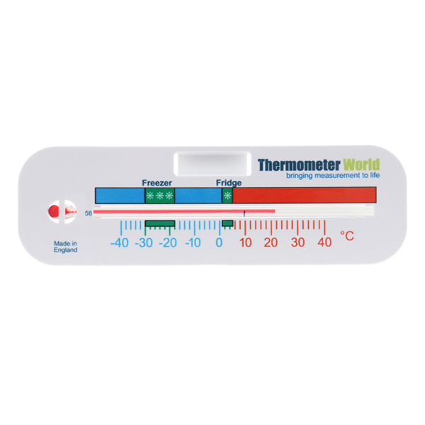 Horizontal Fridge Freezer Thermometer by Thermometer World UK Next Day Delivery Thermometers