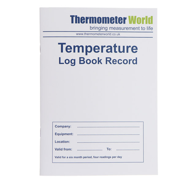 Temperature Log Book - A5 - 6 Months Of Monitoring Records by Thermometer World