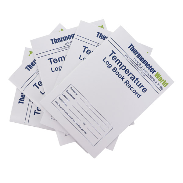 Temperature Log Book x 5 Pack A5 Size by Thermometer World