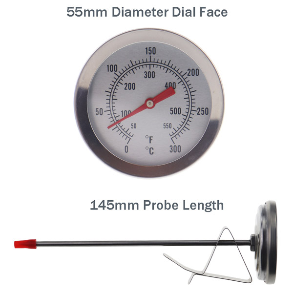 Sugar and Jam Thermometer Dimensions