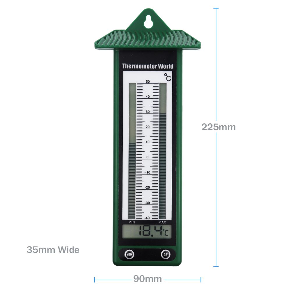 Greenhouse Thermometer Dimensions