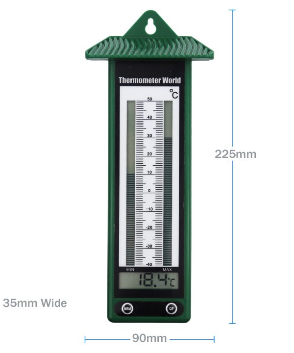 Greenhouse Thermometer Dimensions