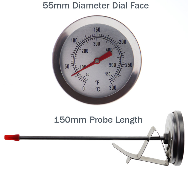 Deep Frying Oil Thermometer Dimensions