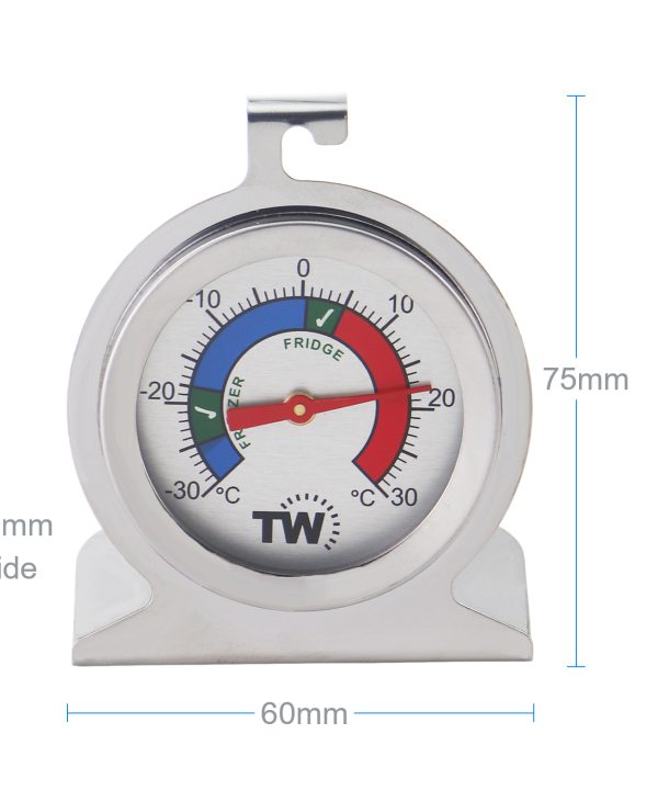 Dial Stainless Steel Fridge Freezer Thermometer Dimensions