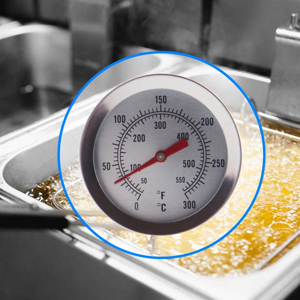 Deep Frying Oil Thermometer Location