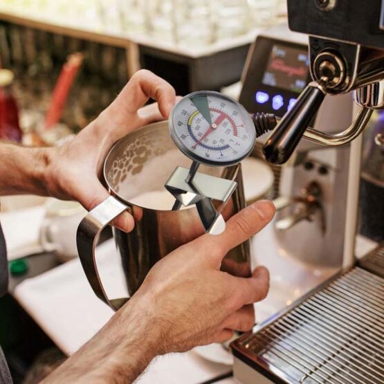 Milk Frothing Thermometer and Barista Milk Jug kit Thermometer World