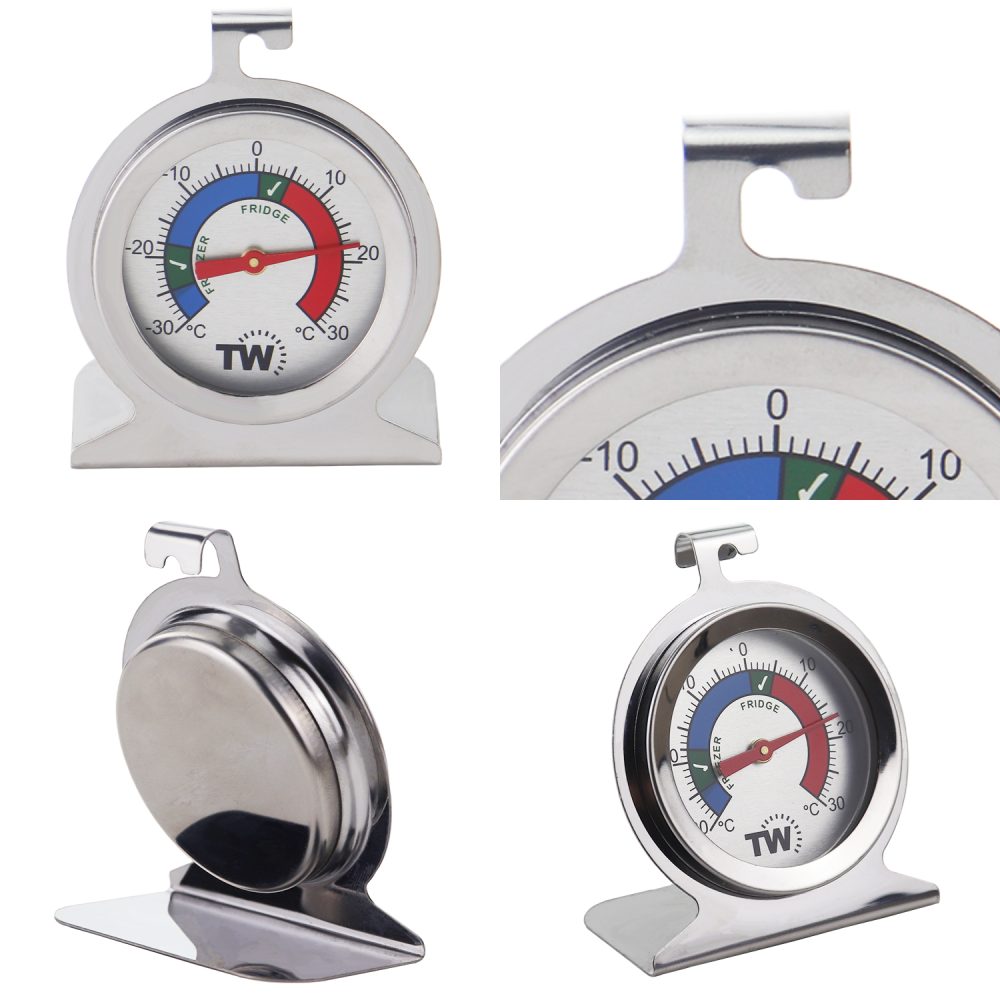 Dial Stainless Steel Fridge Freezer Thermometer Views