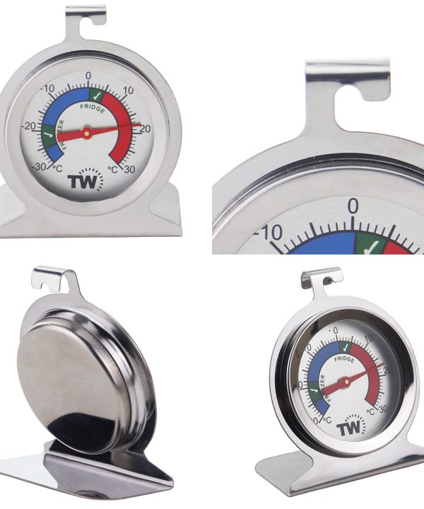 Dial Stainless Steel Fridge Freezer Thermometer Views