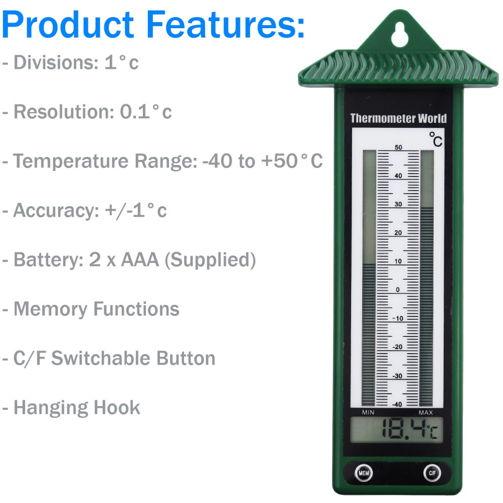Greenhouse Thermometer Features