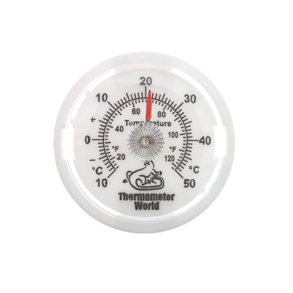 Reptile Tank Dial Thermometer - White by Thermometer World UK Thermometers Next Day Delivery