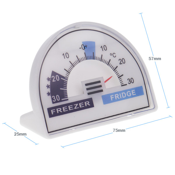 Fridge Freezer Thermometer Crescent Dial Dimensions