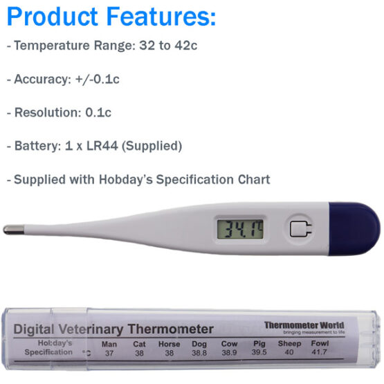 Veterinary Rapid Response Thermometer For Pets & Animals