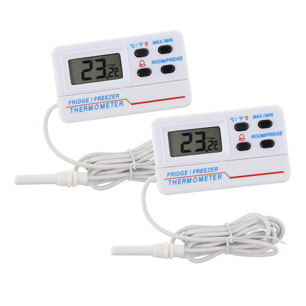 Digital Max Min Fridge Freezer Thermometer Pack of 2 by Thermometer World UK